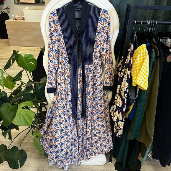 Sister Jane Dresses & Skirts - Sister Jane Navy and Orange Long Sleeve Dress
